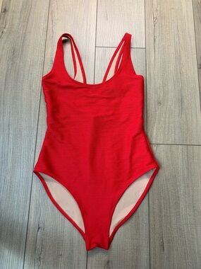 Classic Red One-Piece Swimsuit